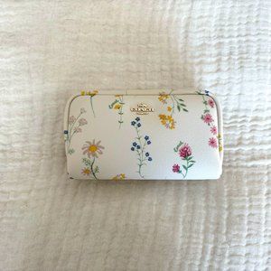 Coach Small Boxy Cosmetic Case In Signature Canvas with floral print